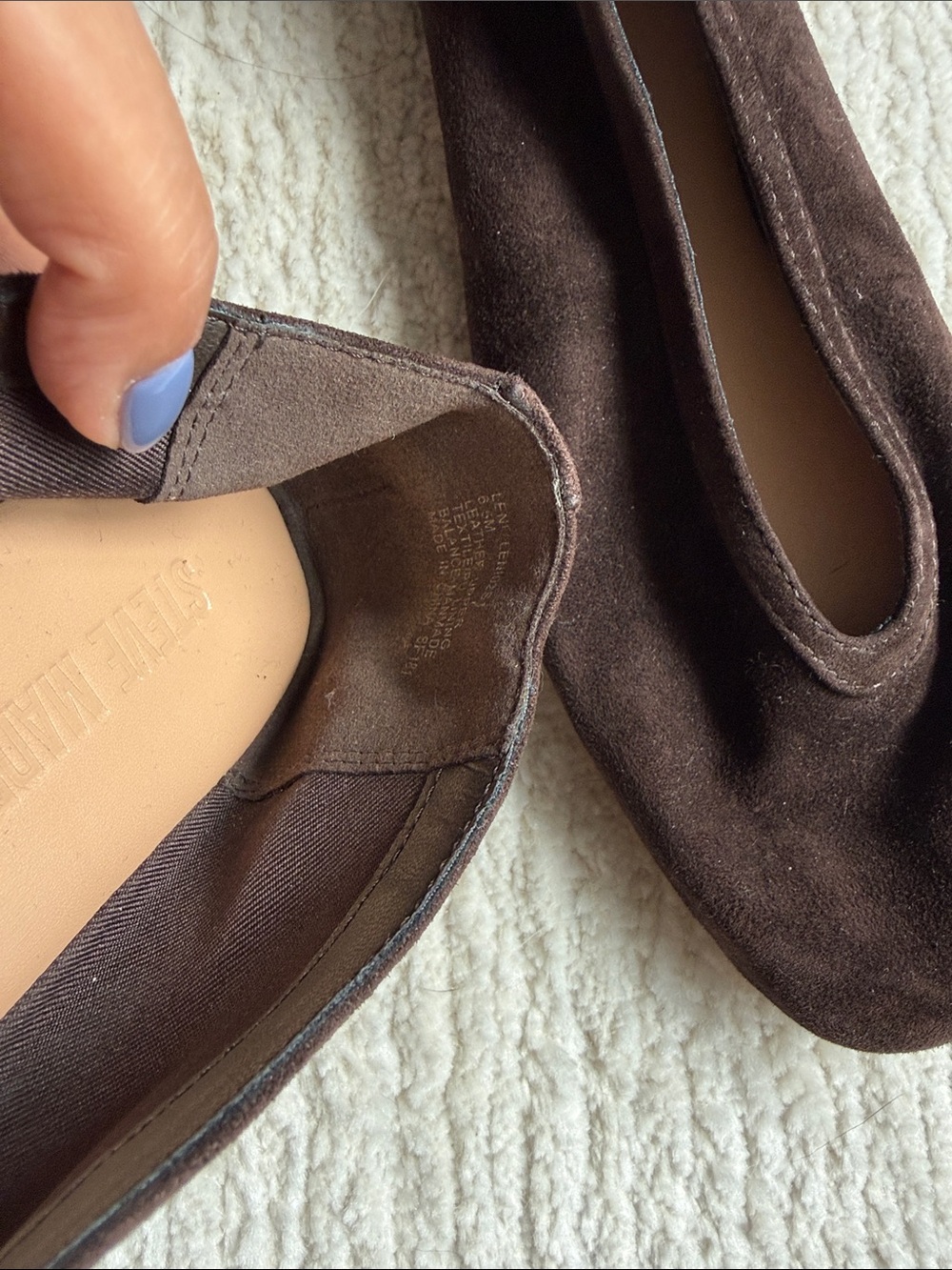 Steve Madden Dark Brown Suede Ballet Flats - Picture 6 of 6